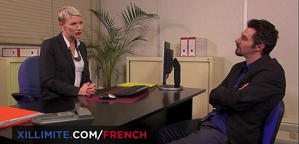  French mature anal fucked in the office